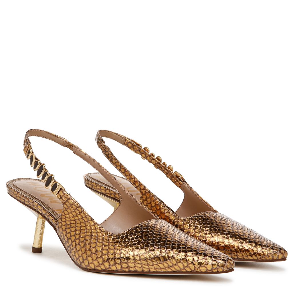 حذاء بيكر بكعب عالي مفتوح من الخلف